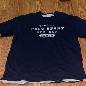 Rare 1990s Two Sided Reversible‎ Paco Sport LTD Heavyweight Men’s TShirt Sz XL